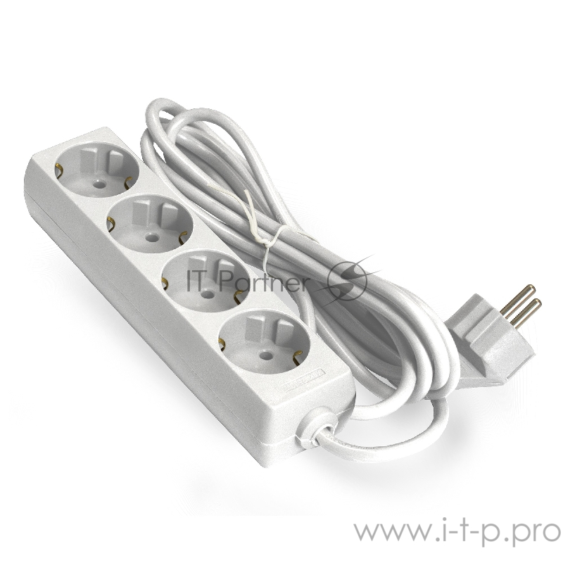 Удлинитель ExeGate EX285818RUS ECE-4-5W (4 евророзетки с заземлением, 5м, белый)
