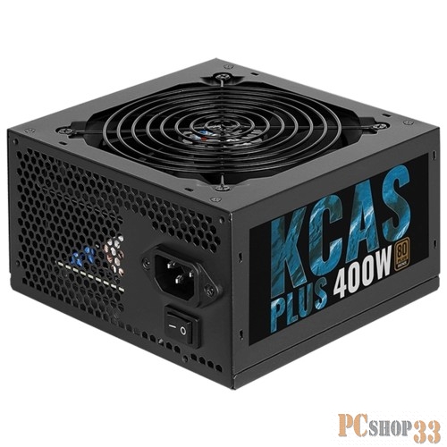 Блок питания Aerocool 400W RTL KCAS-400PLUS { 80+ Bronze, fan 12cm, 550mm cable, 20+4P, 4+4P, PCIe 6+2P x2, PATA x4, SATA x6}