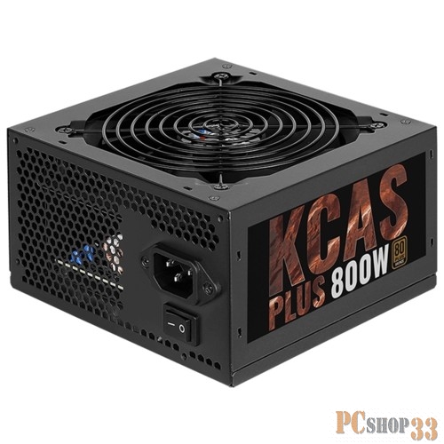Блок питания Aerocool 800W RTL KCAS-800PLUS { 80+ Bronze, fan 12cm, 550mm cable, 20+4P, 4+4P, PCIe 6+2P x4, PATA x4, SATA x7}