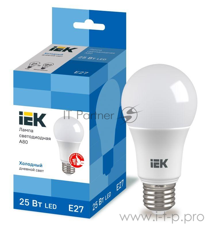 Iek LLE-A80-25-230-65-E27 Лампа LED A80 шар 25Вт 230В 6500К E27