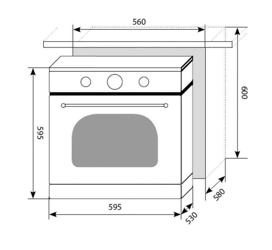 Духовой шкаф Электрический Lex Classico EDM 070C IV стекло слоновая кость