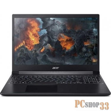 Ноутбук Acer Aspire 7 A715-75G-56X8 Core i5 10300H/8Gb/SSD512Gb/NVIDIA GeForce GTX 1650 Ti 4Gb/15.6/IPS/FHD (1920x1080)/Windows 10/black/WiFi/BT/Cam