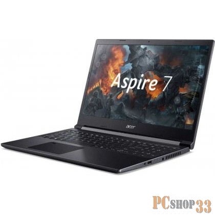 Ноутбук Acer Aspire 7 A715-75G-56X8 Core i5 10300H/8Gb/SSD512Gb/NVIDIA GeForce GTX 1650 Ti 4Gb/15.6/IPS/FHD (1920x1080)/Windows 10/black/WiFi/BT/Cam