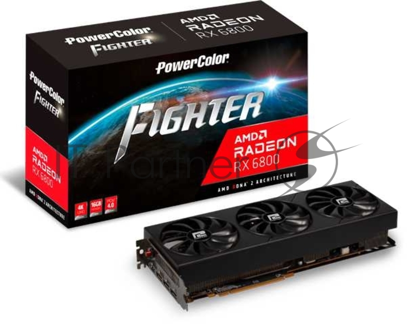 Видеокарта PowerColor Radeon RX 6800 16GB GDDR6 256bit DVI HDMI 3xDP (AXRX 6800 16GBD6-3DH/OC) RTL