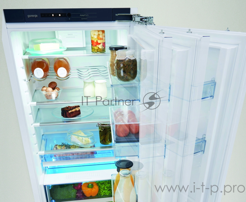 Встраиваемые холодильники GORENJE Встраиваемый двухкамерный холодильник, Класс энергопотребления: A++ Объем брутто: 269 л Тип установки: Встраиваемый прибор No Frost DualAdvance Габаритные размеры (шхвхг): 54 × 177.2 × 54.5 см