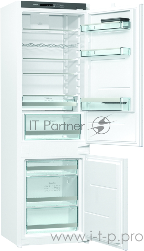 Встраиваемые холодильники GORENJE Встраиваемый двухкамерный холодильник, Класс энергопотребления: A++ Объем брутто: 269 л Тип установки: Встраиваемый прибор No Frost DualAdvance Габаритные размеры (шхвхг): 54 × 177.2 × 54.5 см