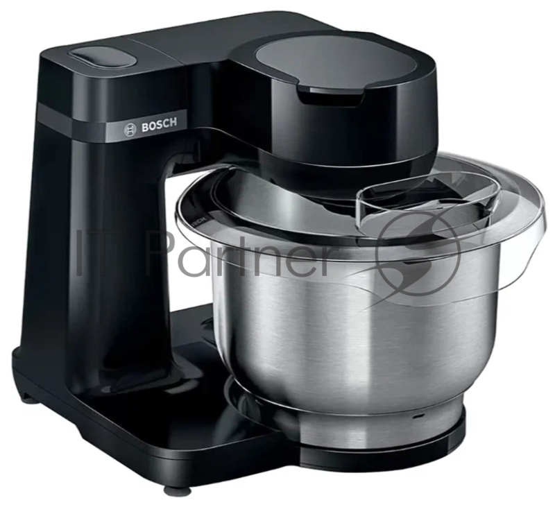 BOSCH MUMS2EB01 Кухонный комбайнКухонная машина, 700 Вт, 4 скорости, металл чаша 3,8 л, крюк, венчик для взбивания, венчик для смешивания, мультарезка с 3-мя дисками, цвет - черный