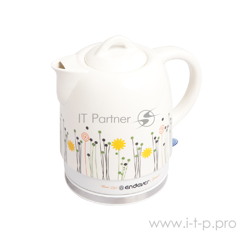 Чайник электрический Endever Skyline KR-420 C. 1 600 Вт, керам. корпус , 1,7л, белый с рисунком