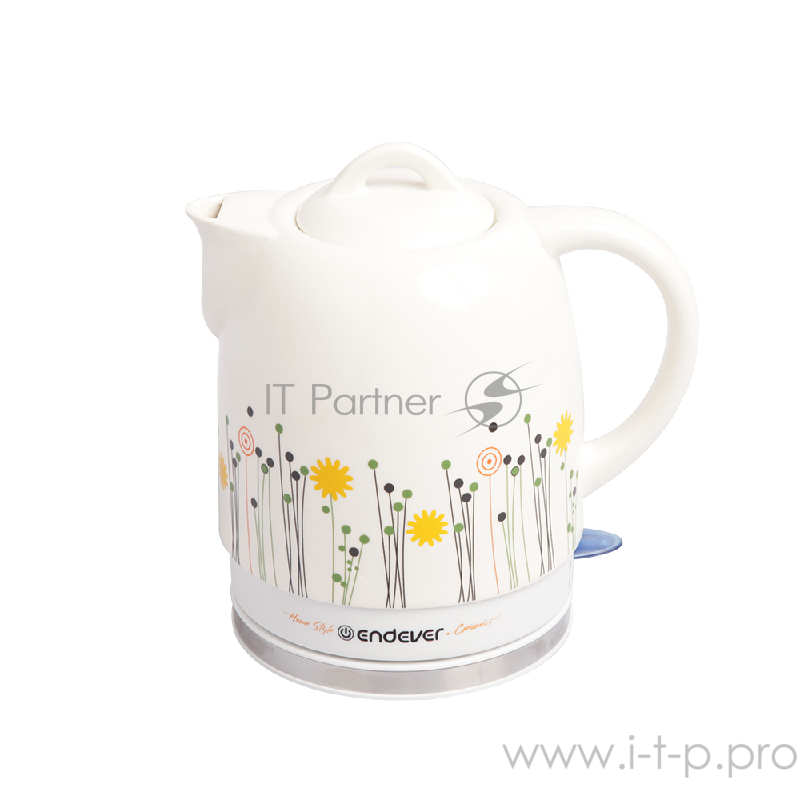 Чайник электрический Endever Skyline KR-420 C. 1 600 Вт, керам. корпус , 1,7л, белый с рисунком