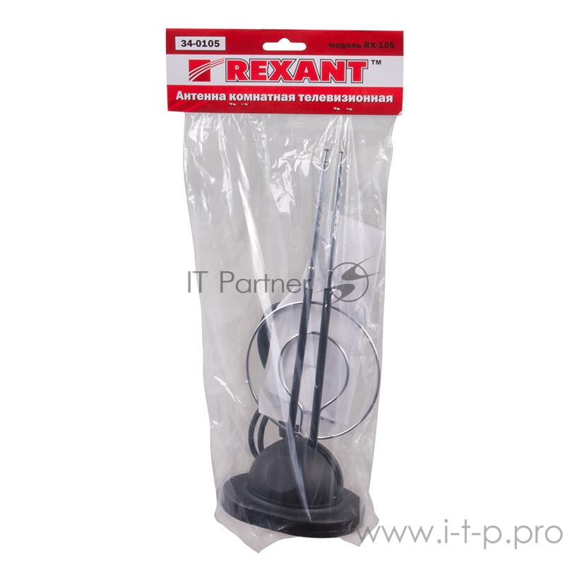 ТВ антенна комнатная телескопическая на подставке «Усы», RX-105 REXANT