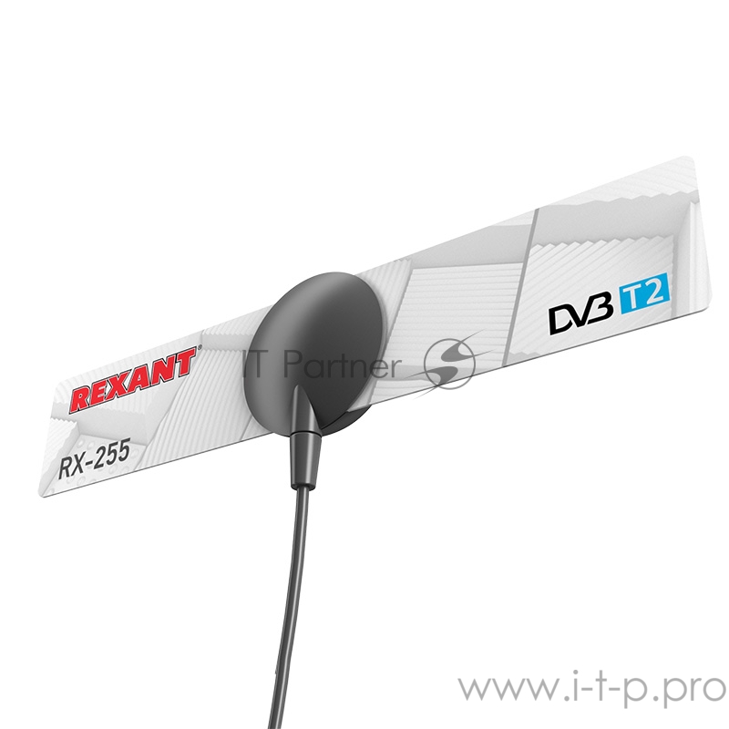 ТВ антенна комнатная для цифрового телевидения DVB-T2 на присоске, RX-255 REXANT