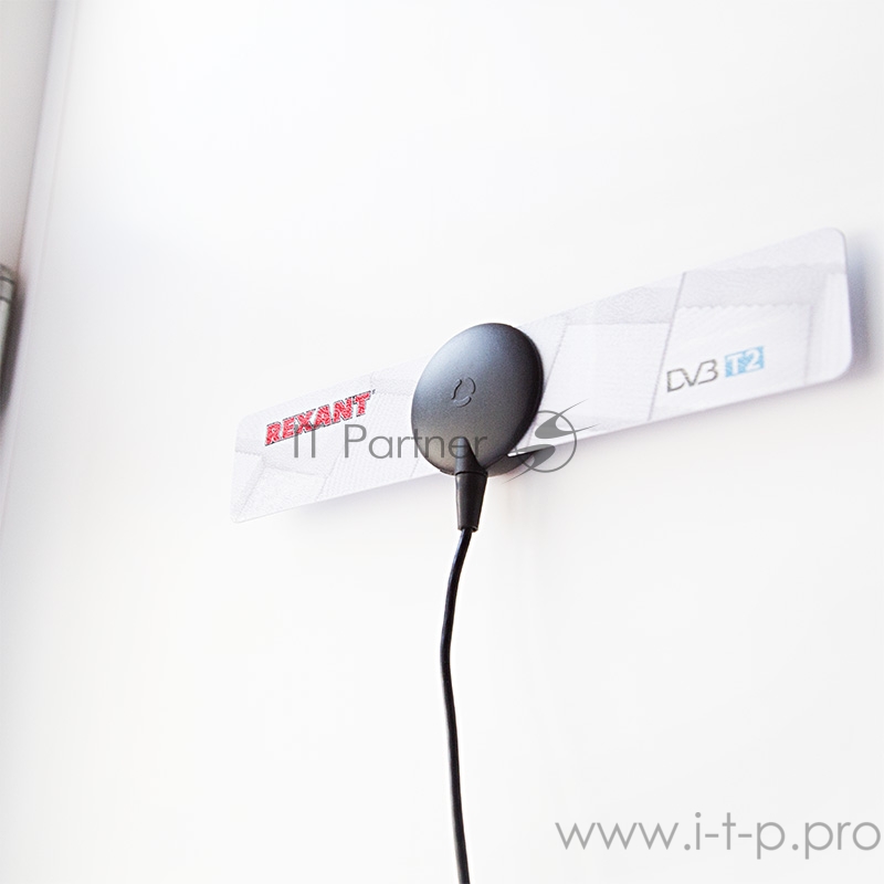 ТВ антенна комнатная «Активная» для цифрового телевидения DVB-T2 на присоске, RX-257 REXANT