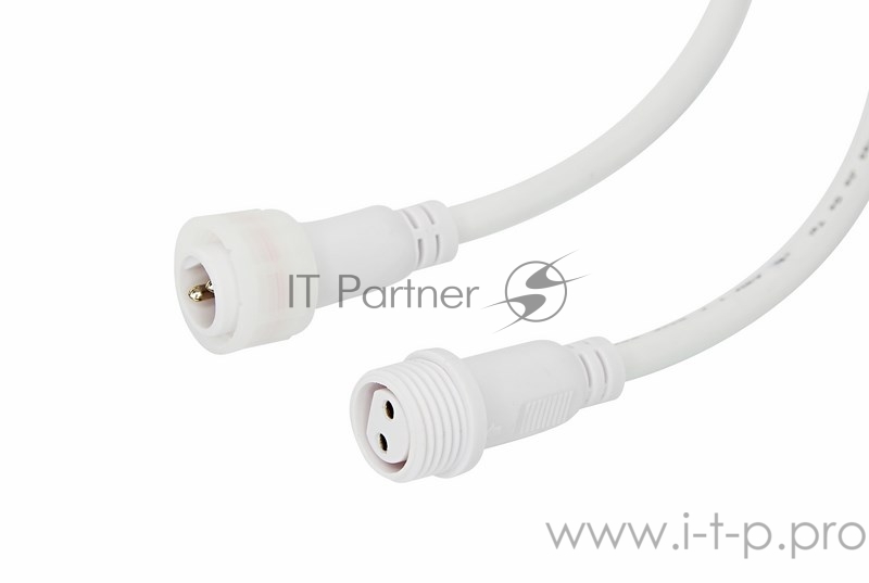 Соединительный кабель (2pin) герметичный (IP67) 2х1,0мм² белый REXANT
