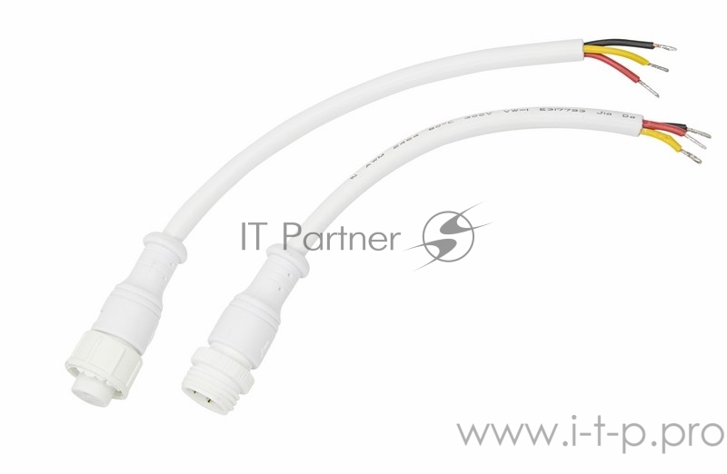 Соединительный кабель (3pin) герметичный (IP67) 3х0.5мм² белый REXANT