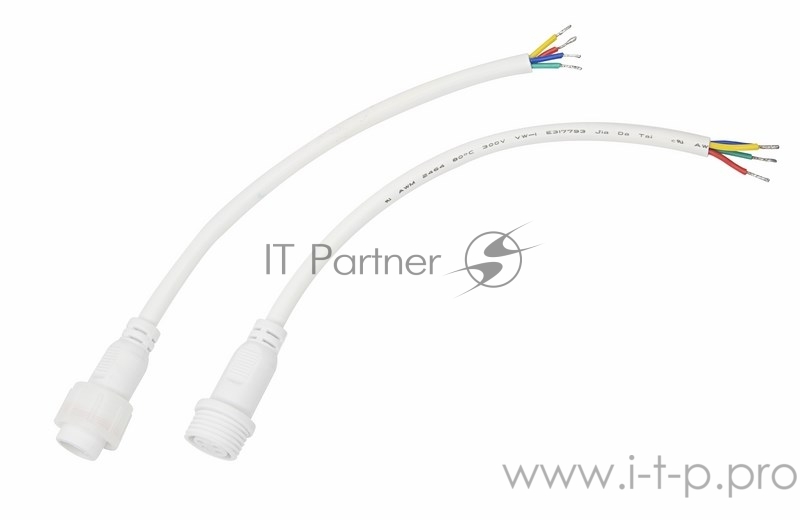 Соединительный кабель (4pin) герметичный (IP67) 4х0.75мм² белый REXANT