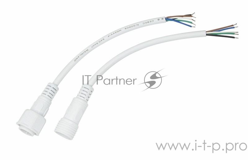Соединительный кабель (5pin) герметичный (IP67) 5х0.5мм² белый REXANT