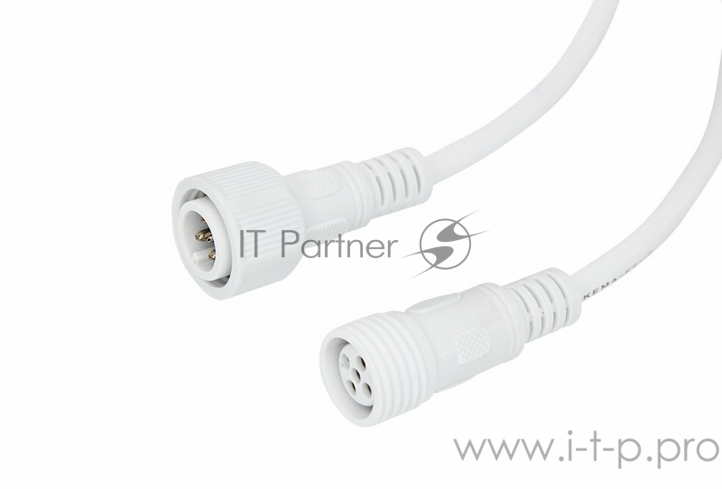 Соединительный кабель (5pin) герметичный (IP67) 5х0.5мм² белый REXANT