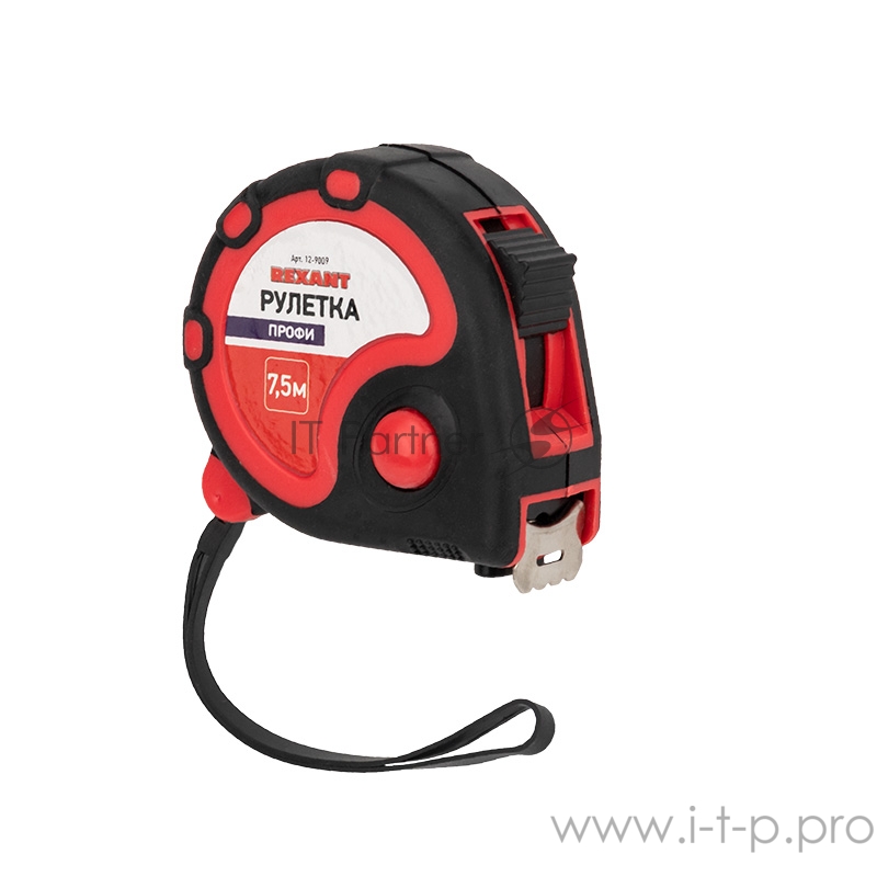 Рулетка измерительная «Профи» прорезиненный корпус REXANT, 7,5 м х 25 мм