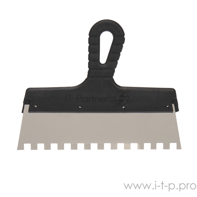 Шпатель фасадный REXANT 250 мм зуб 10х10 нержавеющая сталь, пластмассовая ручка