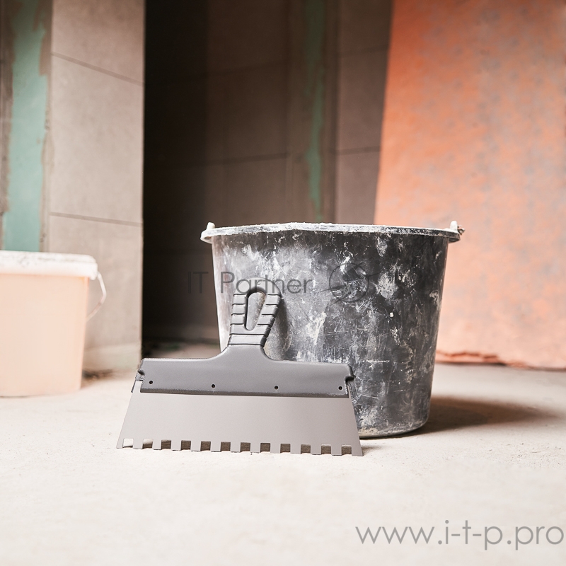 Шпатель фасадный REXANT 250 мм зуб 10х10 нержавеющая сталь, пластмассовая ручка