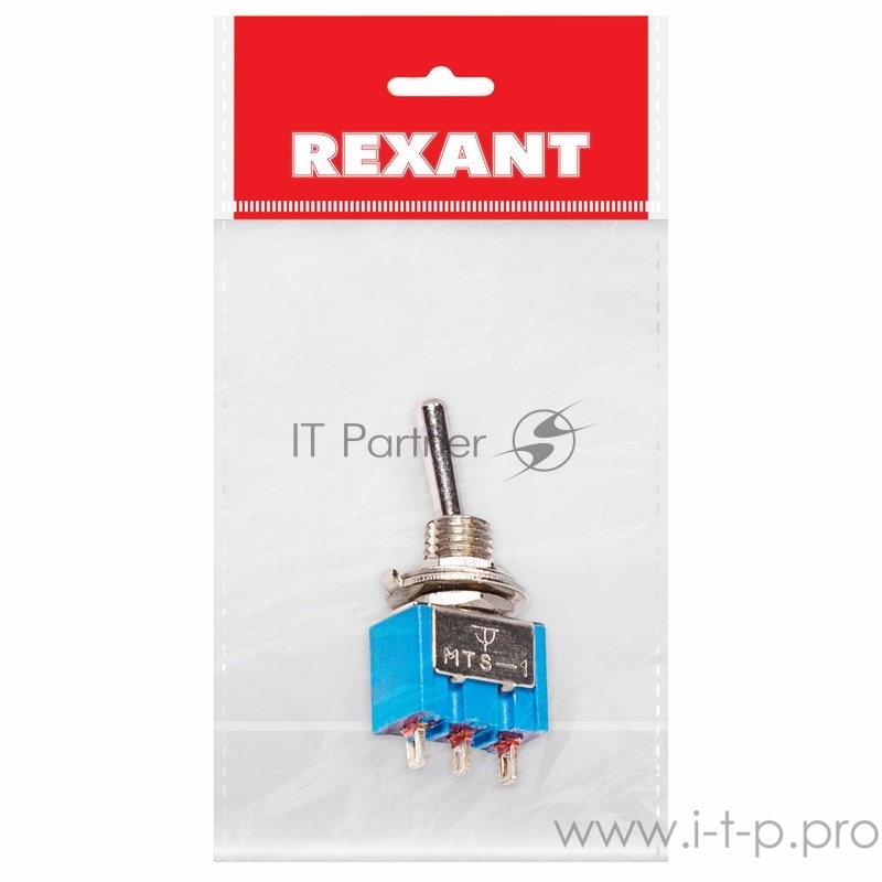 Тумблер 250V 3А (3c) ON-ON однополюсный Micro (MTS-102) REXANT Индивидуальная упаковка 1 шт