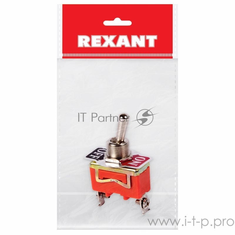 Тумблер 250V 15А (2c) ON-OFF однополюсный (KN-101) REXANT Индивидуальная упаковка 1 шт
