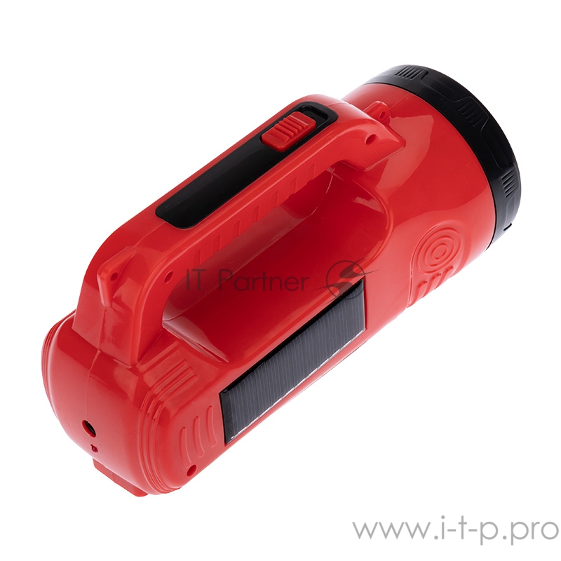 Прожектор поисковый с головным и боковым светом, с солнечной батареей, индикатор зарядки, выносное зарядное устройство и наплечный ремень в комплекте