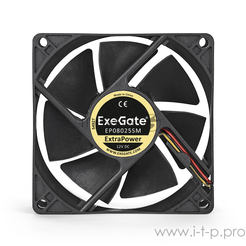 Вентилятор ExeGate ExtraPower EP08025SM, 80x80x25 мм, подшипник скольжения, Molex, 2400RPM, 25dBA