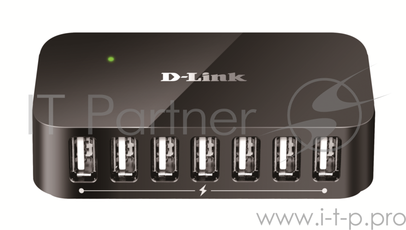 Сетевое оборудование D-Link DUB-H7/B/D2A черный Концентратор 7ми портовый USB 2.0