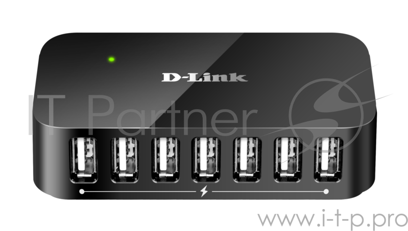 Сетевое оборудование D-Link DUB-H7/B/D2A черный Концентратор 7ми портовый USB 2.0
