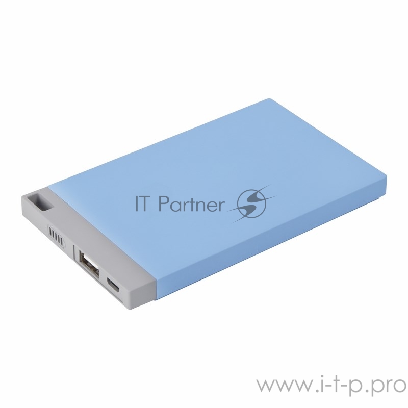 Портативное зарядное устройство Power Bank 4000 mAh USB голубое PROCONNECT