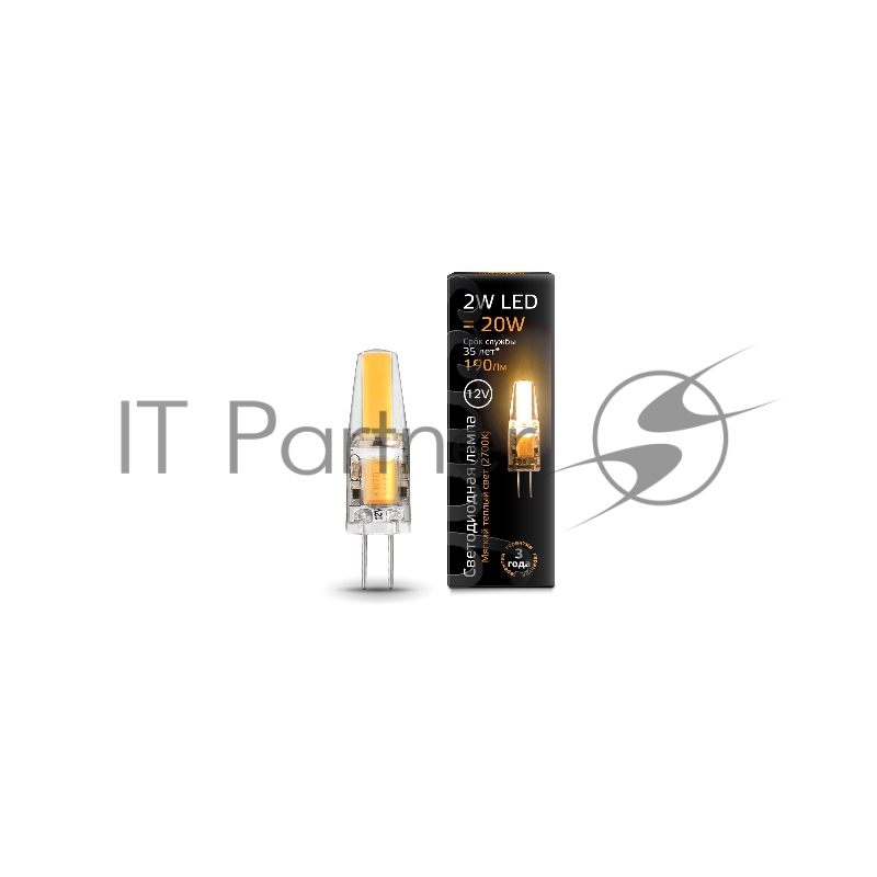 Лампа светодиодная GAUSS 207707102 LED G4 12V 2W 2700K