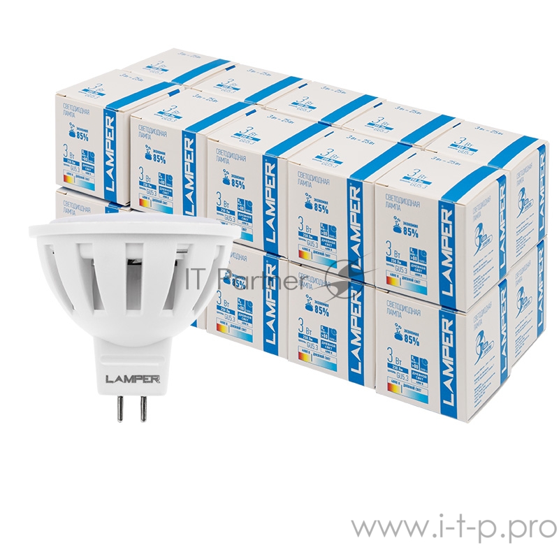 Лампа LED MR16 GU5,3 3W 4000K 250Lm 220V STANDARD Lamper