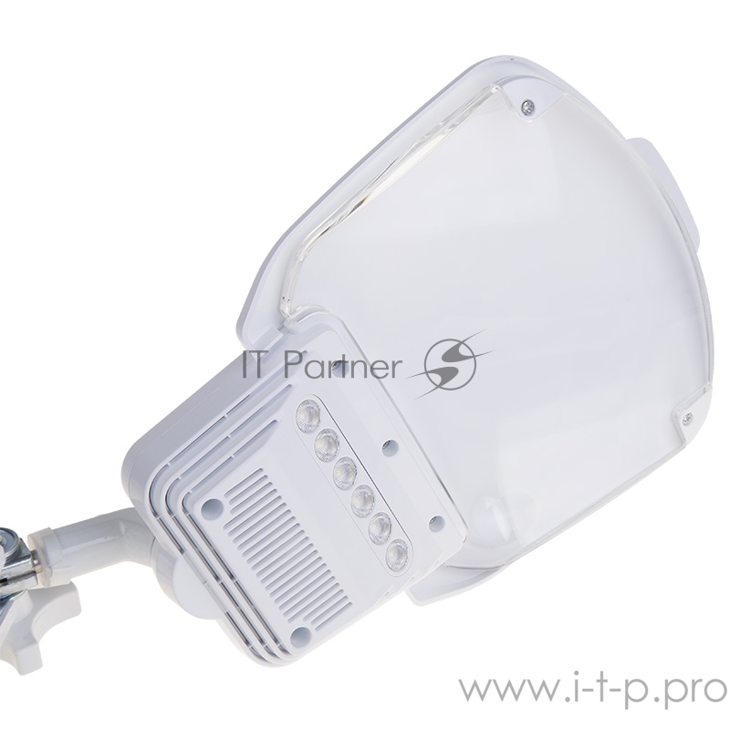 Лупа на струбцине REXANT, квадратная 3D+20D, с подсветкой 6 LED, серия EXPERT, белая