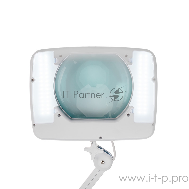 Лупа на струбцине REXANT, квадратная, 5D, с подсветкой 60 SMD LED, сенсорный регулятор яркости, белая