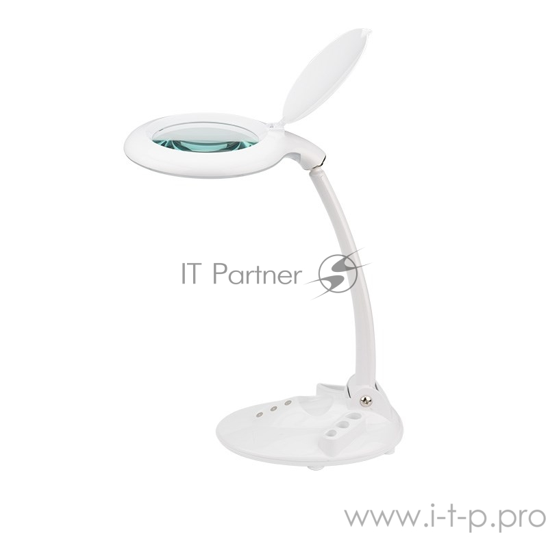 Лупа настольная 3D REXANT с подсветкой 60 LED, сенсорная регулировка яркости, VISAGISTE, белая