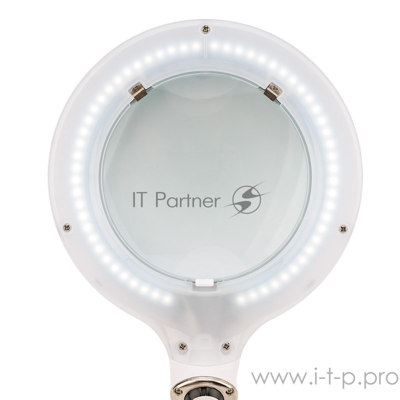 Лупа настольная 3D REXANT с подсветкой 60 LED, сенсорная регулировка яркости, VISAGISTE, белая