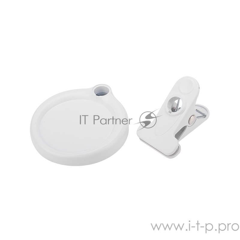 Лупа настольная 3D REXANT с подсветкой 30 LED, подставка+прищепка, белая