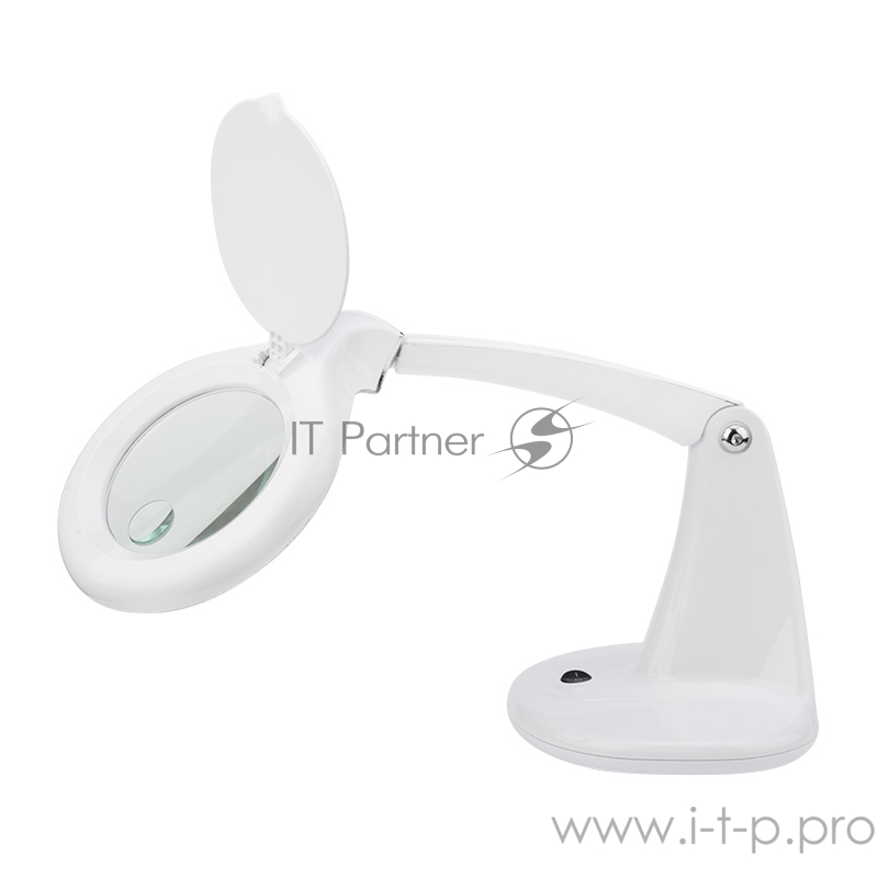 Лупа настольная 3D+12D REXANT с подсветкой 60 LED, белая