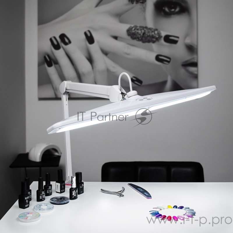 Лампа настольная бестеневая REXANT, струбцина, «ECO light», 84 SMD LED, сенсорный диммер, белая