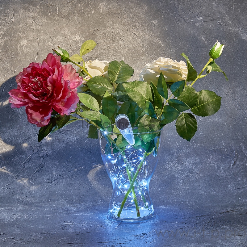 Гирлянда «Роса» с прищепкой 3 м, 30 LED, белое свечение, 2хCR2032 в комплекте NEON-NIGHT