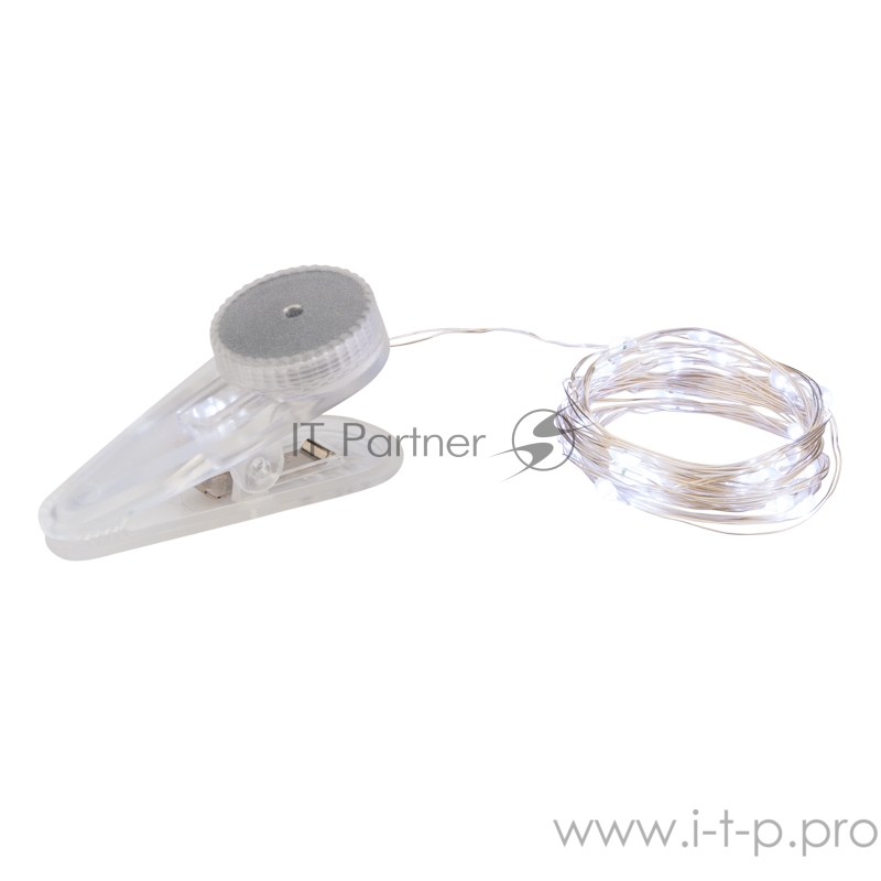 Гирлянда «Роса» с прищепкой 3 м, 30 LED, белое свечение, 2хCR2032 в комплекте NEON-NIGHT