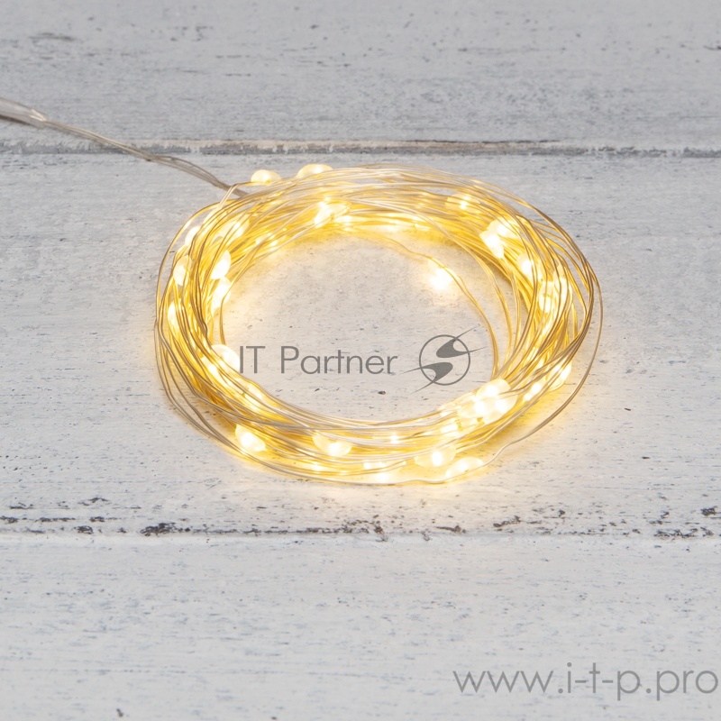 Гирлянда «Роса» 10 м, 100 LED, USB, теплое белое свечение NEON-NIGHT