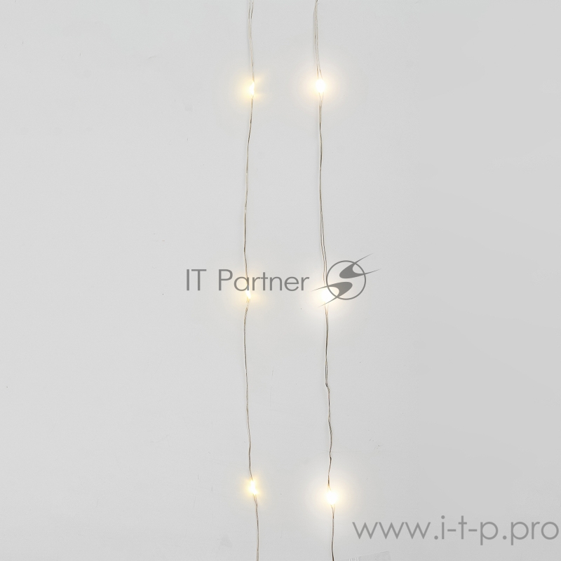 Гирлянда «Роса» с крупными каплями 2 м, 20 LED, теплое белое свечение, 2хCR2032 в комплекте NEON-NIGHT