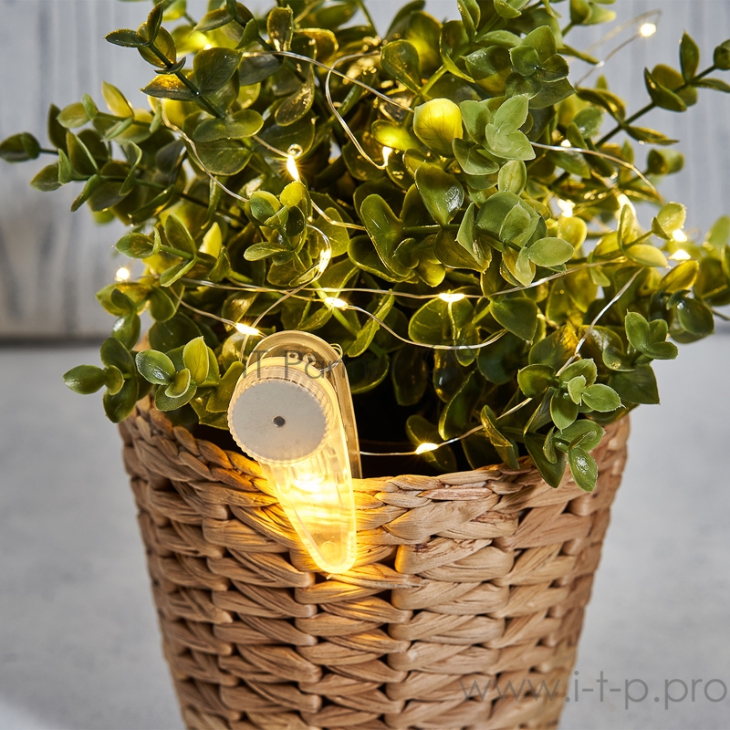 Гирлянда «Роса» с прищепкой 3 м, 30 LED, теплое белое свечение, 2хCR2032 в комплекте NEON-NIGHT