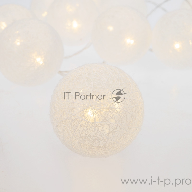 Тайские фонарики «Пломбир» 1.5 м, 10 LED, прозрачный ПВХ, цвет свечения теплый белый, 2 х АА (батарейки не в комплекте) NEON-NIGHT