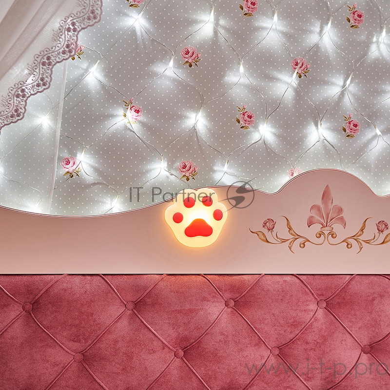 Силиконовый ночник «Кошачья лапа» розовый, NEON-NIGHT