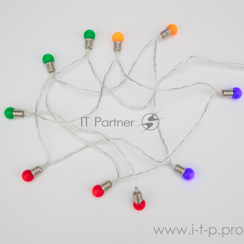 Гирлянда светодиодная «Мини-лампочки» 1.5 м, 10 LED, прозрачный ПВХ, цвет свечения мультиколор, 2 х АА (батарейки не в комплекте) NEON-NIGHT