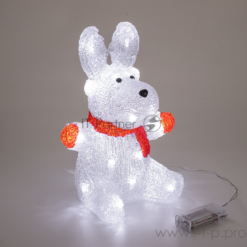 Акриловая светодиодная фигура «Олененок в шарфе» 20х17х30 см, 24 светодиода, батарейки 2хAA (не входят в комплект) NEON-NIGHT