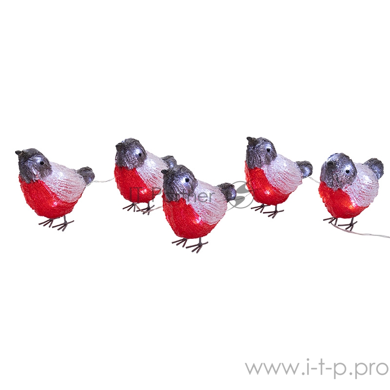 Акриловая светодиодная фигура «Семья снегирей» 16х9х13 см, 40 LED, IP65, понижающий трансформатор в комплекте NEON-NIGHT